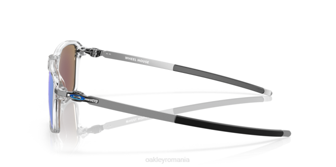 Oakley Lentile prizm safir, cadru transparent lustruit casă de roată ochelari 620J1037