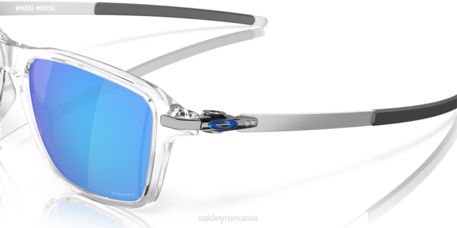 Oakley Lentile prizm safir, cadru transparent lustruit casă de roată ochelari 620J1037