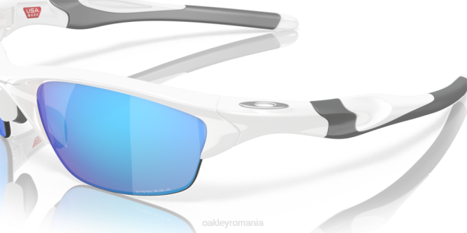 Oakley Lentile prizm safir, rama alba jumătate de jachetă 2.0 (podeală joasă) ochelari 620J684