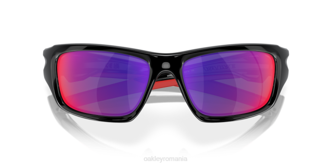 Oakley lentile cu iridiu roșu pozitiv, cadru negru lustruit supapă ochelari 620J774