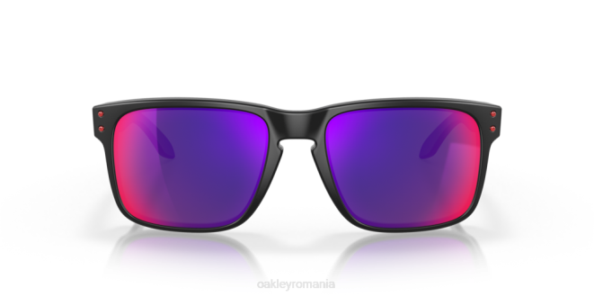 Oakley lentile cu iridiu roșu pozitiv, cadru negru mat holbrook ochelari 620J49