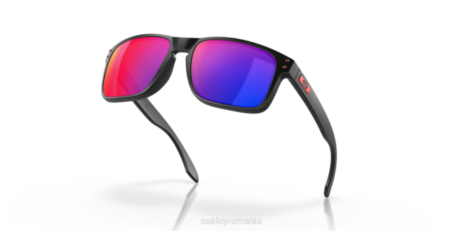 Oakley lentile cu iridiu roșu pozitiv, cadru negru mat holbrook ochelari 620J49