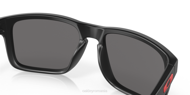 Oakley lentile cu iridiu roșu pozitiv, cadru negru mat holbrook ochelari 620J49