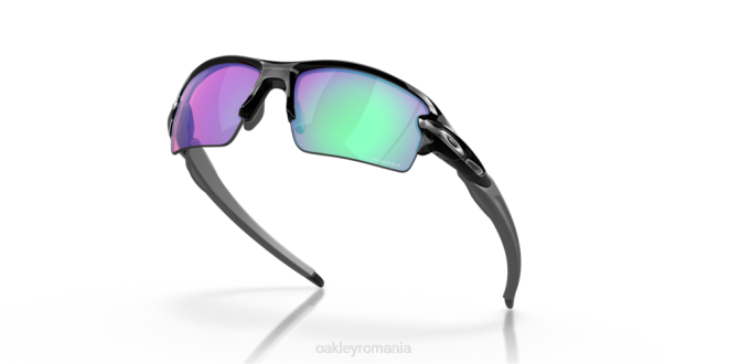 Oakley lentile de golf prizm, ramă de cerneală neagră lustruită flak 2.0 (podență joasă) ochelari 620J861