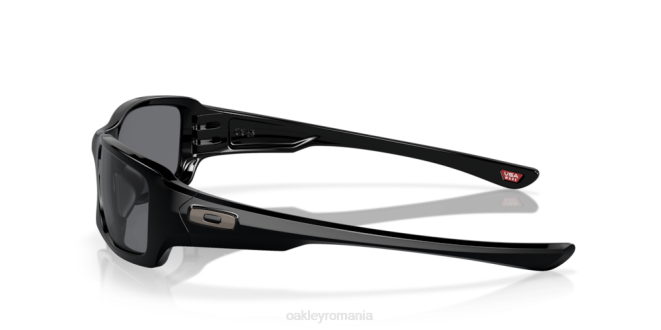 Oakley lentile gri, cadru negru lustruit cinci la pătrat ochelari 620J246