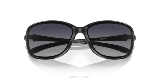 Oakley lentile polarizate gri gradient, rama neagra lustruita cohortă ochelari 620J457