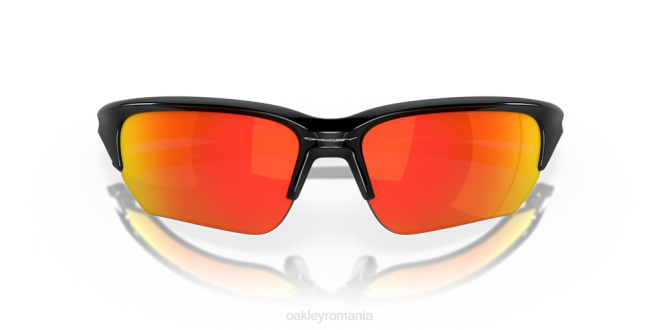 Oakley lentile polarizate ruby ​​iridium, cadru negru lustruit flak beta ochelari 620J310