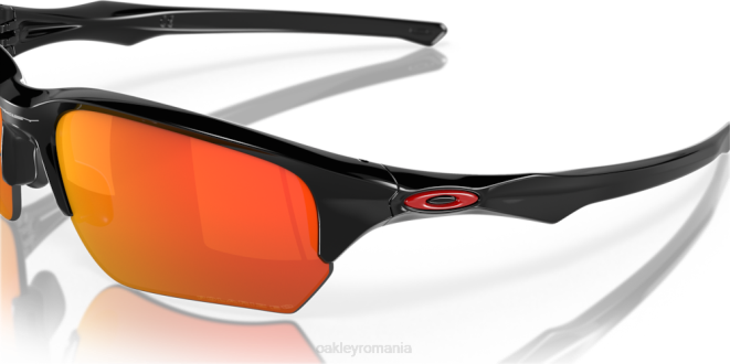 Oakley lentile polarizate ruby ​​iridium, cadru negru lustruit flak beta ochelari 620J310