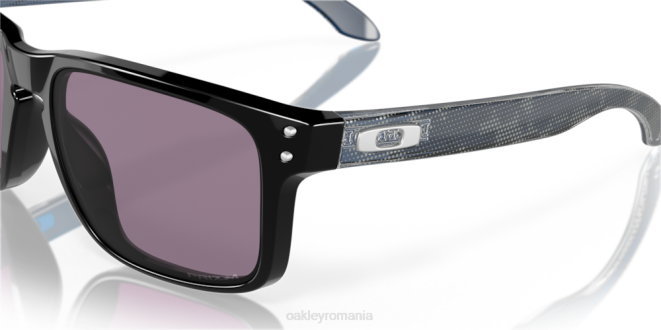 Oakley lentile prizm gri, rama neagra lustruita Holbrook (low bridge fit) colecție de înaltă rezoluție ochelari 620J803