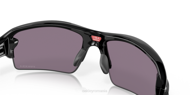 Oakley lentile prizm gri, rama neagra lustruita flak 2.0 (podență joasă) ochelari 620J873