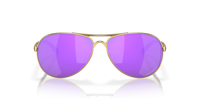Oakley lentile prizm violet polarizate, rama aurie satinata părere ochelari 620J484