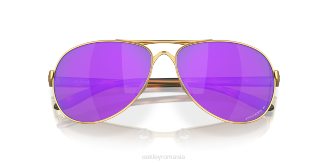 Oakley lentile prizm violet polarizate, rama aurie satinata părere ochelari 620J484