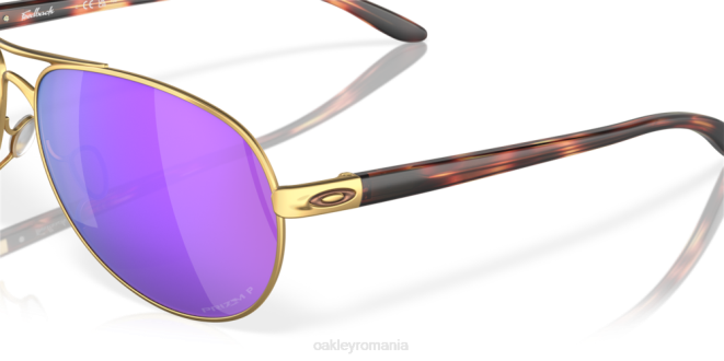 Oakley lentile prizm violet polarizate, rama aurie satinata părere ochelari 620J484