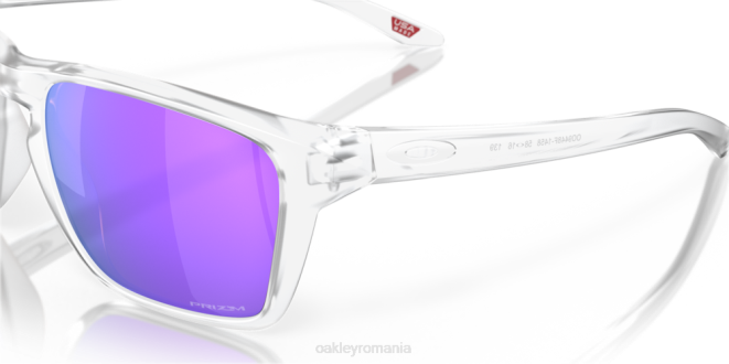 Oakley lentile violete prizm, cadru transparent mat sylas (potrivire cu punte joasă) ochelari 620J965