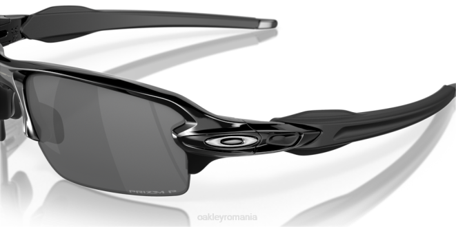 Oakley Lentile polarizate prizm negre, rama neagra lustruita flak 2.0 (podență joasă) ochelari 620J868