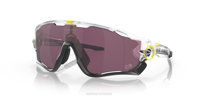 Oakley Lentile prizm road negre, cadru transparent mat 2022 turul Franței jawbreaker ochelari 620J882