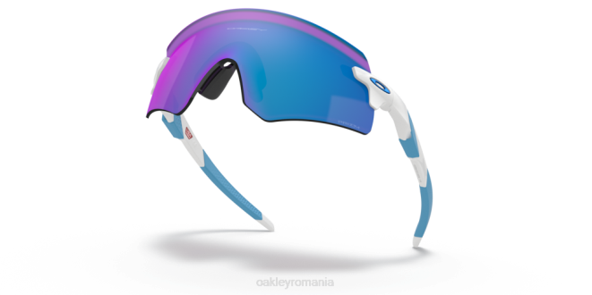 Oakley Lentile prizm safir, cadru alb lustruit codificator (potrivire cu punte joasă) ochelari 620J1060