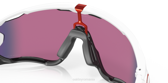Oakley Lentile rutiere prizm, cadru alb lustruit spărgător de fălci ochelari 620J399