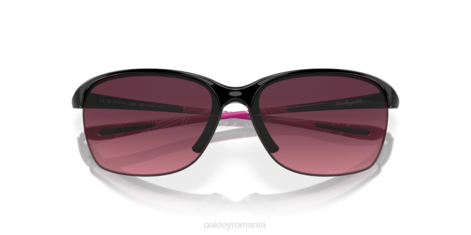 Oakley lentile polarizate cu gradient trandafir, cadru negru lustruit de neoprit ochelari 620J695