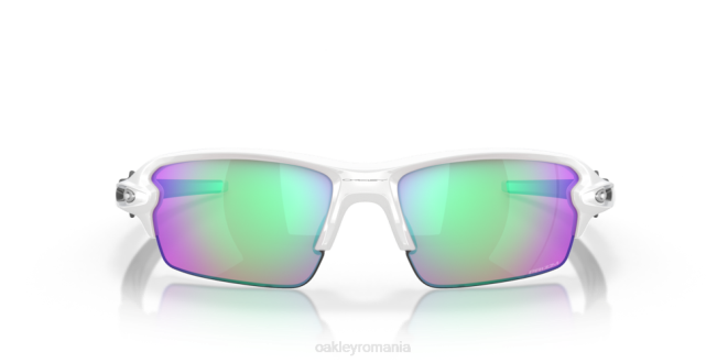Oakley lentile prizm golf, rama alba lustruita flak 2.0 (podență joasă) ochelari 620J864
