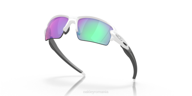 Oakley lentile prizm golf, rama alba lustruita flak 2.0 (podență joasă) ochelari 620J864
