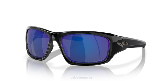 Oakley Lentile polarizate cu iridiu albastru intens, cadru negru lustruit supapă ochelari 620J777