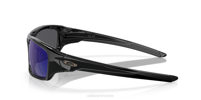 Oakley Lentile polarizate cu iridiu albastru intens, cadru negru lustruit supapă ochelari 620J777