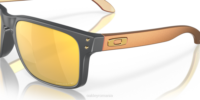 Oakley Lentile polarizate prizm 24k, cadru din carbon mat Holbrook (potrivire cu punte joasă) ochelari 620J797