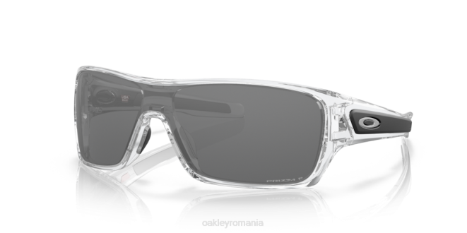Oakley Lentile polarizate prizm negre, cadru transparent lustruit rotorul turbinei ochelari 620J158