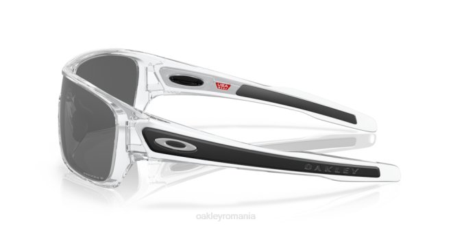 Oakley Lentile polarizate prizm negre, cadru transparent lustruit rotorul turbinei ochelari 620J158