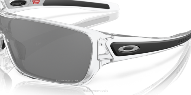 Oakley Lentile polarizate prizm negre, cadru transparent lustruit rotorul turbinei ochelari 620J158