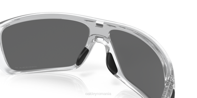 Oakley Lentile polarizate prizm negre, cadru transparent lustruit rotorul turbinei ochelari 620J158