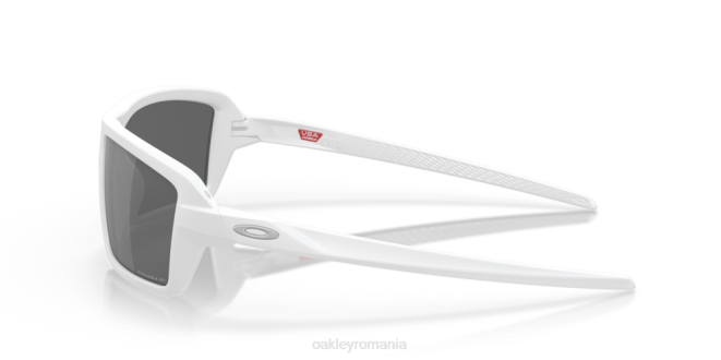 Oakley Lentile polarizate prizm negre, rama alb mat cabluri ochelari 620J674