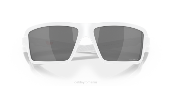 Oakley Lentile polarizate prizm negre, rama alb mat cabluri ochelari 620J674