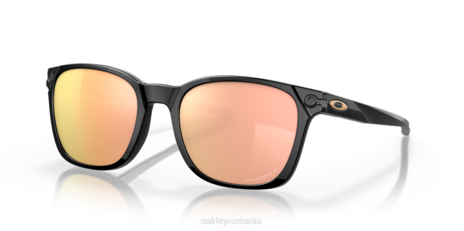 Oakley Lentile polarizate prizm rose gold, cadru negru lustruit ojector ochelari 620J577