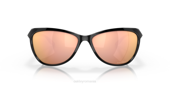 Oakley Lentile polarizate prizm rose gold, cadru negru lustruit pasque ochelari 620J736