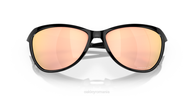 Oakley Lentile polarizate prizm rose gold, cadru negru lustruit pasque ochelari 620J736