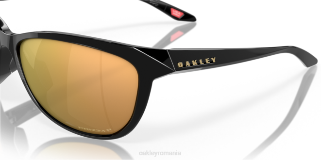 Oakley Lentile polarizate prizm rose gold, cadru negru lustruit pasque ochelari 620J736