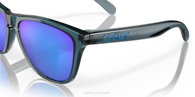 Oakley Lentile polarizate prizm safir, cadru negru cristal piei de broasca ochelari 620J111