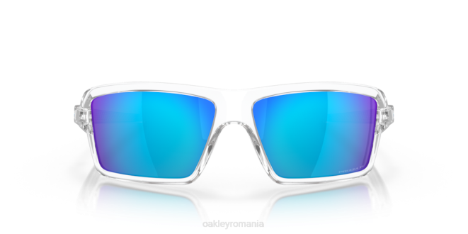 Oakley Lentile polarizate prizm safir, cadru transparent lustruit cabluri ochelari 620J669