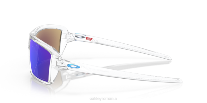 Oakley Lentile polarizate prizm safir, cadru transparent lustruit cabluri ochelari 620J669