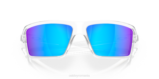 Oakley Lentile polarizate prizm safir, cadru transparent lustruit cabluri ochelari 620J669