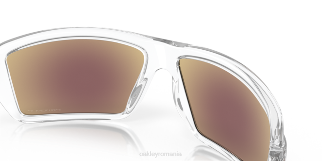 Oakley Lentile polarizate prizm safir, cadru transparent lustruit cabluri ochelari 620J669