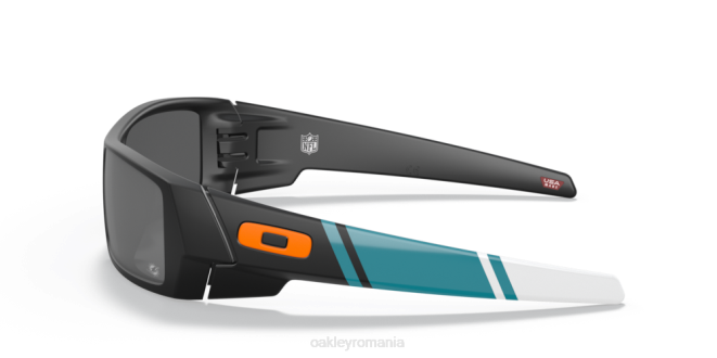 Oakley Lentile prizm negre, cadru negru mat Miami delfini gascan ochelari 620J561