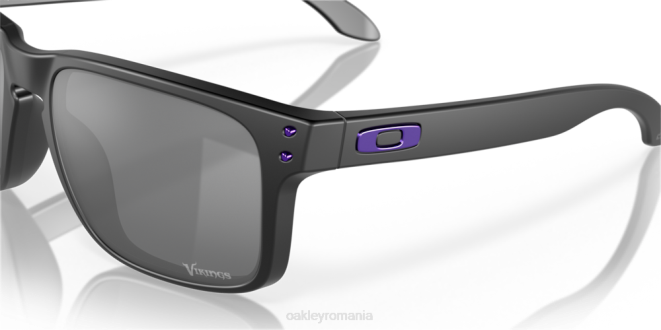 Oakley Lentile prizm negre, cadru negru mat minnesota vikings holbrook ochelari 620J638