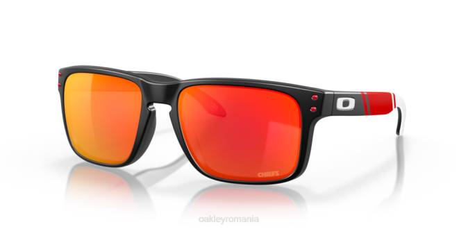 Oakley Lentile prizm rubin, cadru negru mat șefii orașului Kansas Holbrook ochelari 620J629