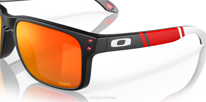 Oakley Lentile prizm rubin, cadru negru mat șefii orașului Kansas Holbrook ochelari 620J629