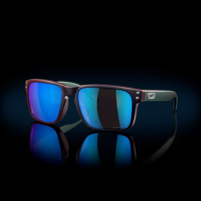 Oakley Lentile prizm safir, cadru colorshift negru/rosu mat holbrook (low bridge fit) verve collection ochelari 620J807