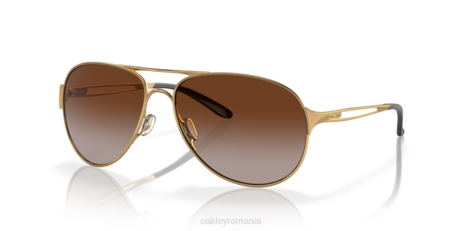Oakley lentile degradate maro închis, cadru auriu lustruit avertisment ochelari 620J509
