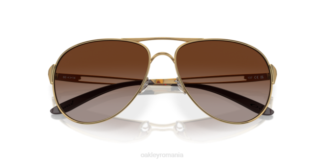 Oakley lentile degradate maro închis, cadru auriu lustruit avertisment ochelari 620J509